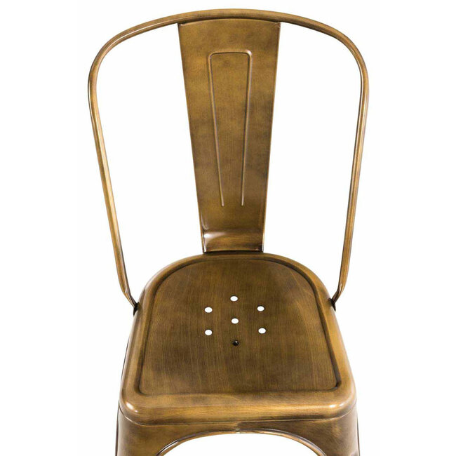 4er Set Stapelstuhl Bernny Metall Gold