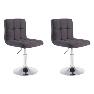 CLP 2er Set Lounger Palma V2 Stoff Schwarz