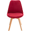 4er Set Stuhl Linares Samt Rot