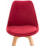 4er Set Stuhl Linares Samt Rot