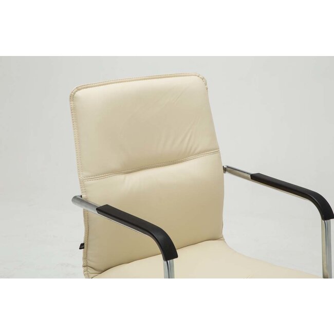Besucherstuhl Seattle Kunstleder Creme