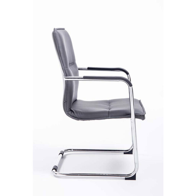 Besucherstuhl Seattle Kunstleder Grau