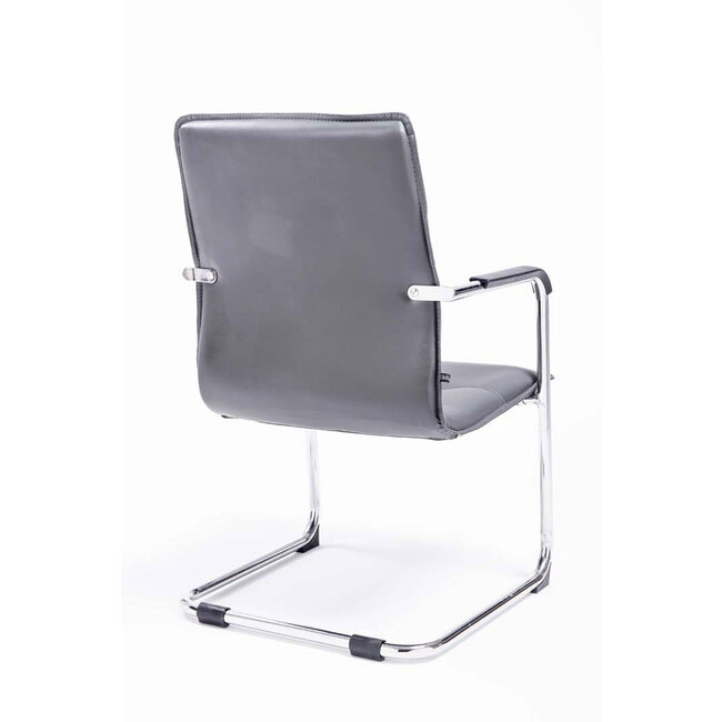Besucherstuhl Seattle Kunstleder Grau
