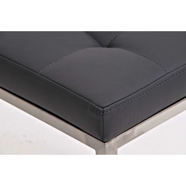 Sitzhocker Barci Kunstleder Grau