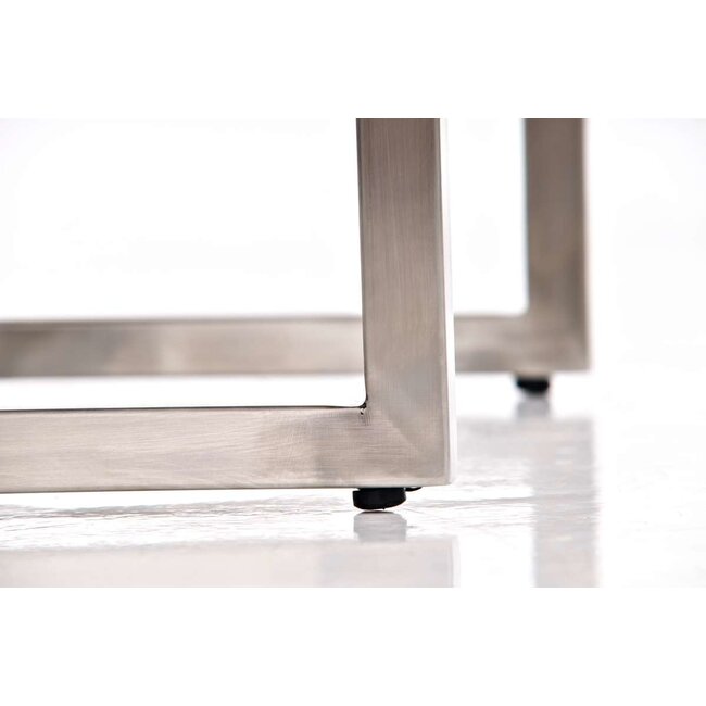 Sitzhocker Barci Kunstleder Grau