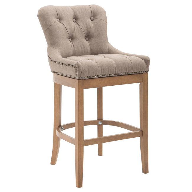 Barhocker Lakewood Stoff Taupe