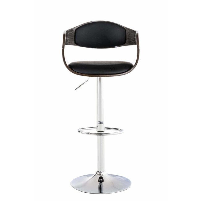 Barhocker Kingston Kunstleder Grau/Schwarz