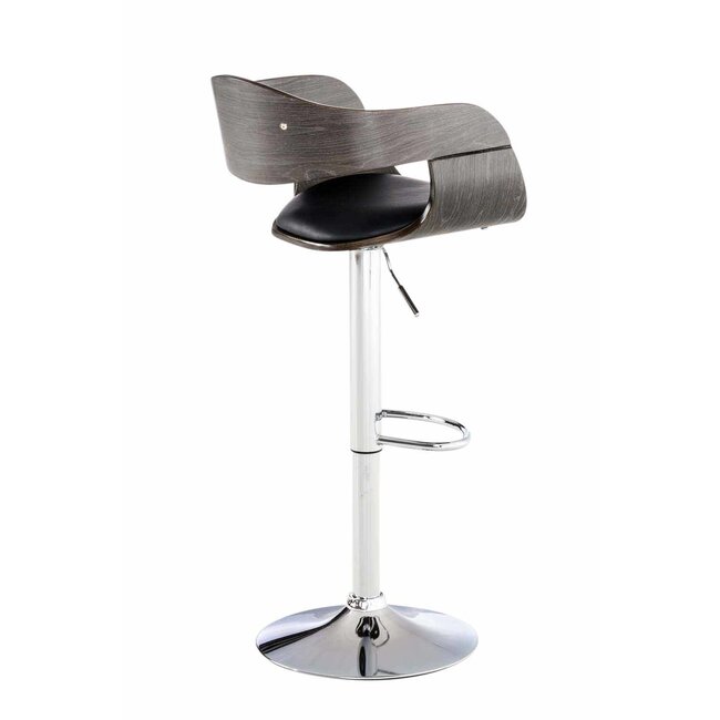 Barhocker Kingston Kunstleder Grau/Schwarz