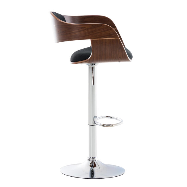 Barhocker Kingston Stoff Braun/Schwarz