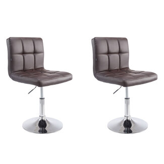 CLP 2er Set Lounger Palma V2 Kunstleder Braun