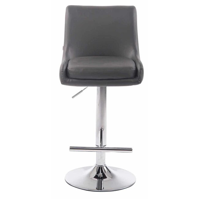 2er Set Barhocker Club Kunstleder Grau