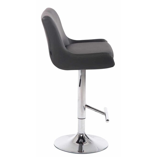 2er Set Barhocker Club Kunstleder Grau