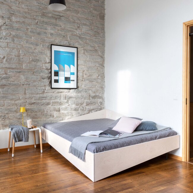Eckbett BEINO – platzsparendes Design-Bett für die Raumecke