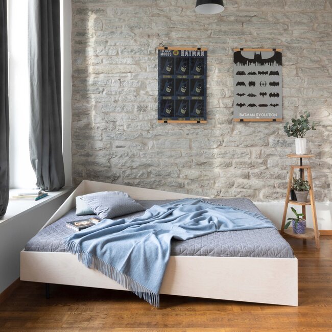 Eckbett BEINO – platzsparendes Design-Bett für die Raumecke
