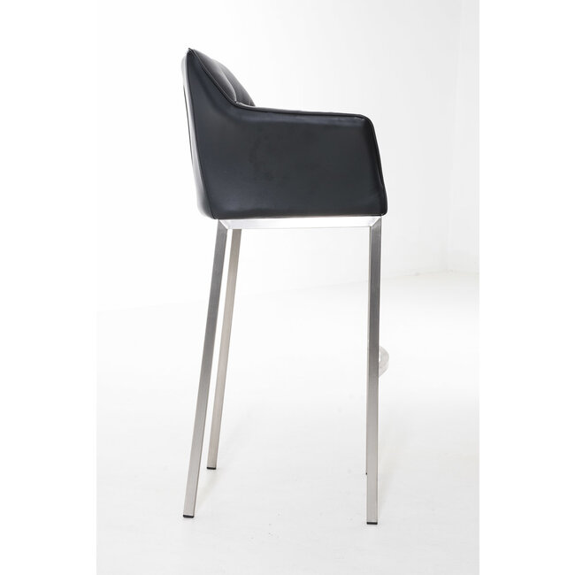 Barhocker Damaso E Kunstleder Schwarz