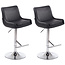 CLP 2er Set Barhocker Club Kunstleder schwarz