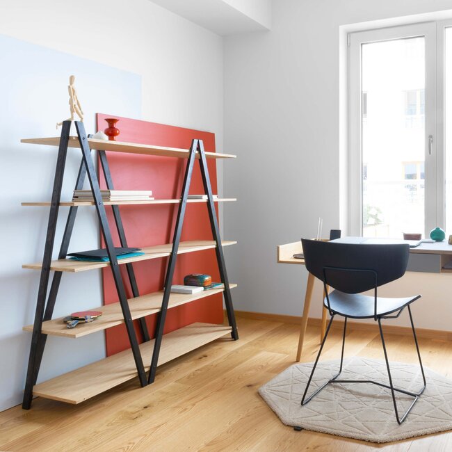 Regal ZICK-ZACK weiß, eiche