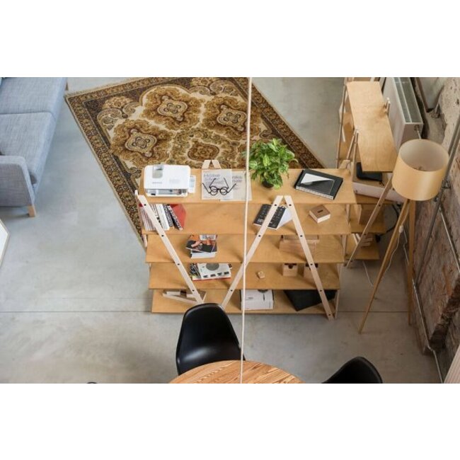 Regal ZICK-ZACK weiß, eiche