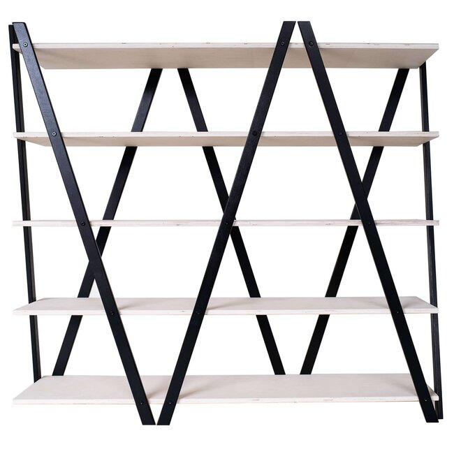 Regal ZICK-ZACK weiß, eiche