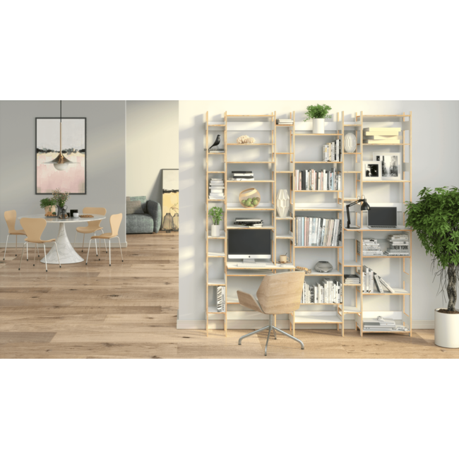 Regal LIXI Groß weiß, eiche, hellgrau, schwarz