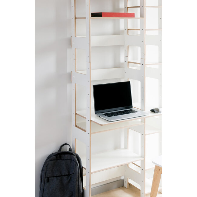 Regal LIXI Groß weiß, eiche, hellgrau, schwarz