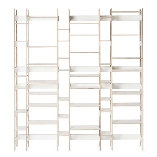 Regal LIXI Groß weiß, eiche, hellgrau, schwarz