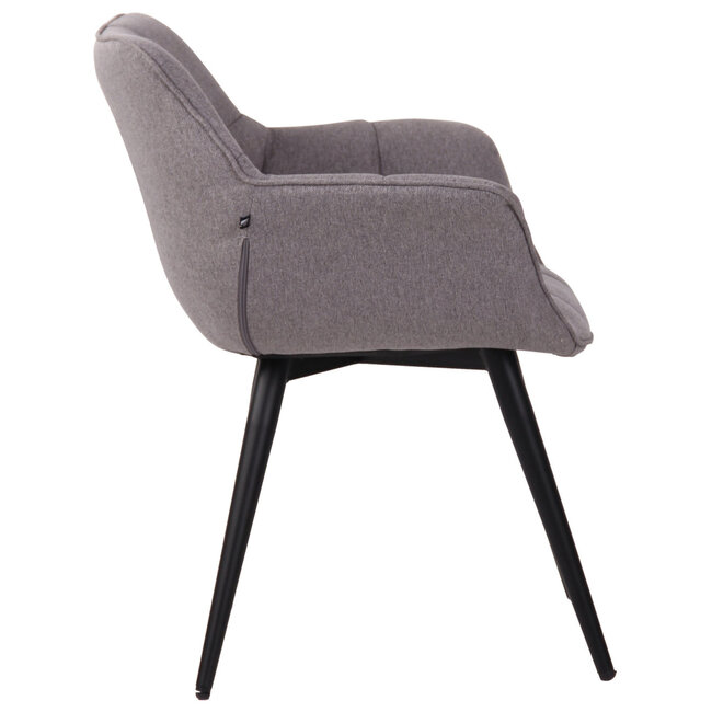 Esszimmerstuhl Roseville Stoff Grau