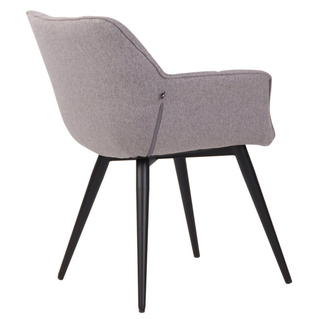 Esszimmerstuhl Roseville Stoff Grau