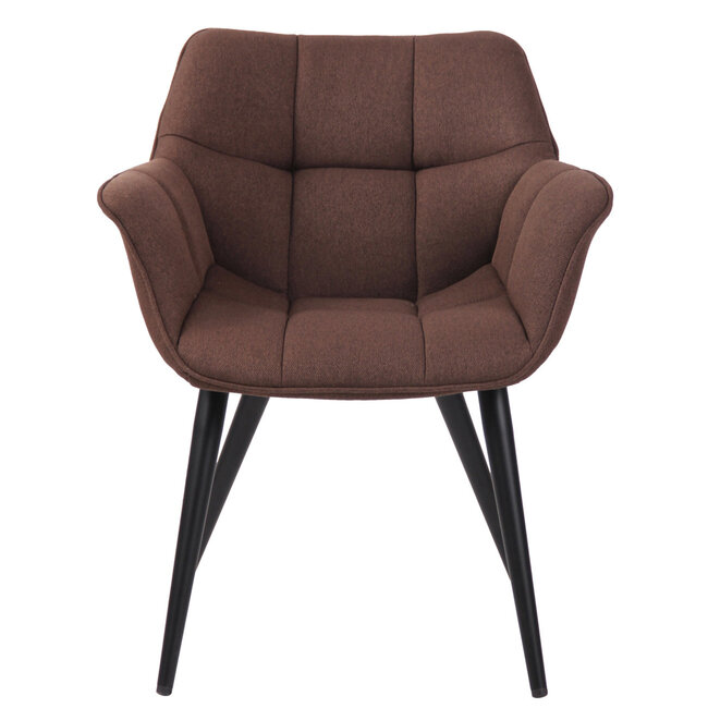 Esszimmerstuhl Roseville Stoff Braun