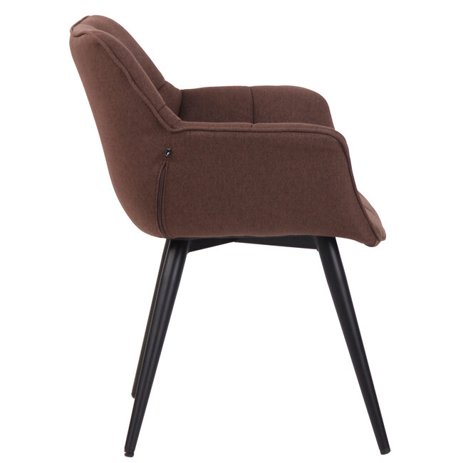 Esszimmerstuhl Roseville Stoff Braun