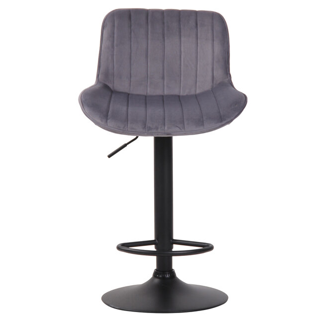 Barhocker Lentini Samt Grau
