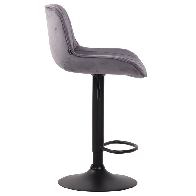 Barhocker Lentini Samt Grau