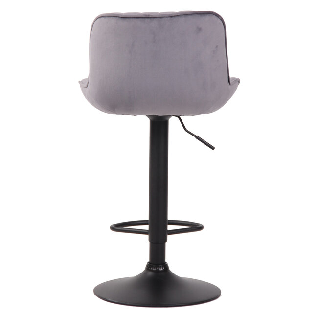 Barhocker Lentini Samt Grau
