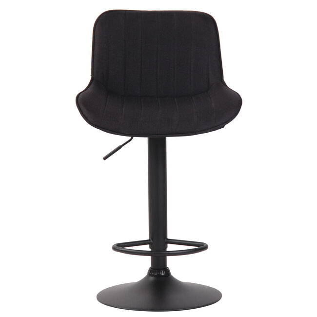 Barhocker Lentini Stoff Schwarz
