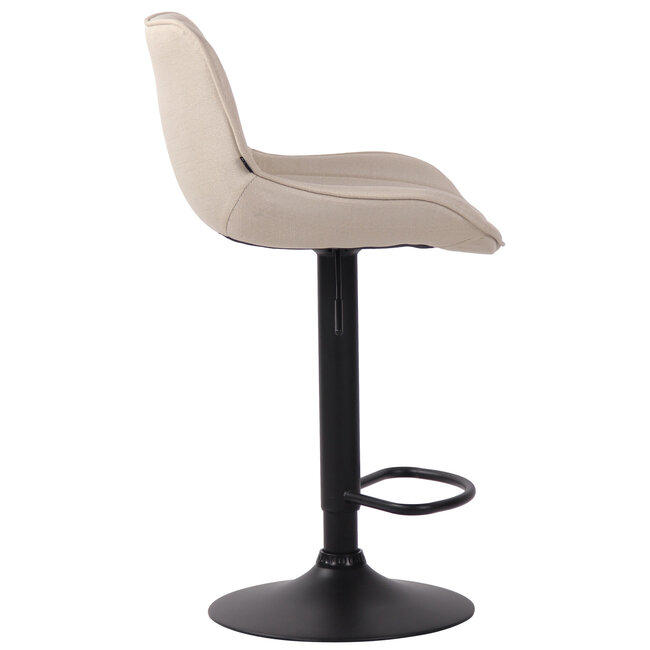 Barhocker Lentini Stoff Creme