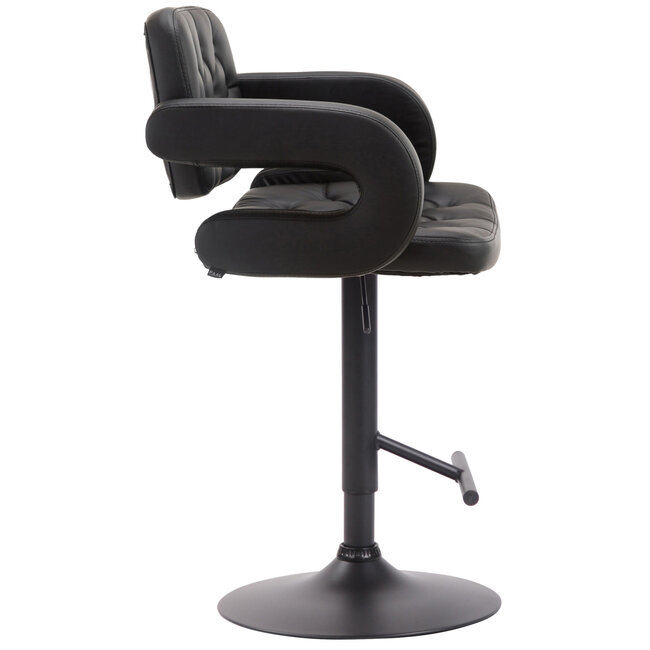 Barhocker Dublin Kunstleder Schwarz