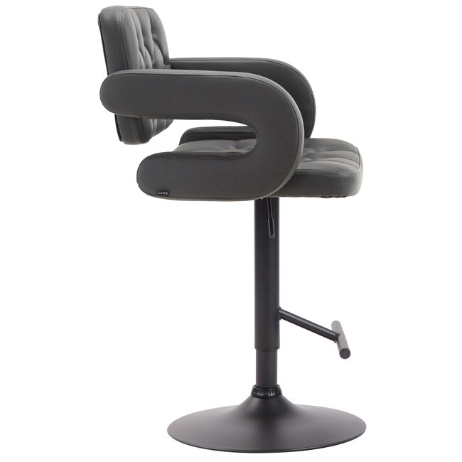 Barhocker Dublin Kunstleder Grau