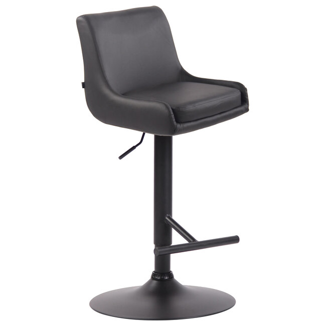 Barhocker Club Kunstleder Schwarz
