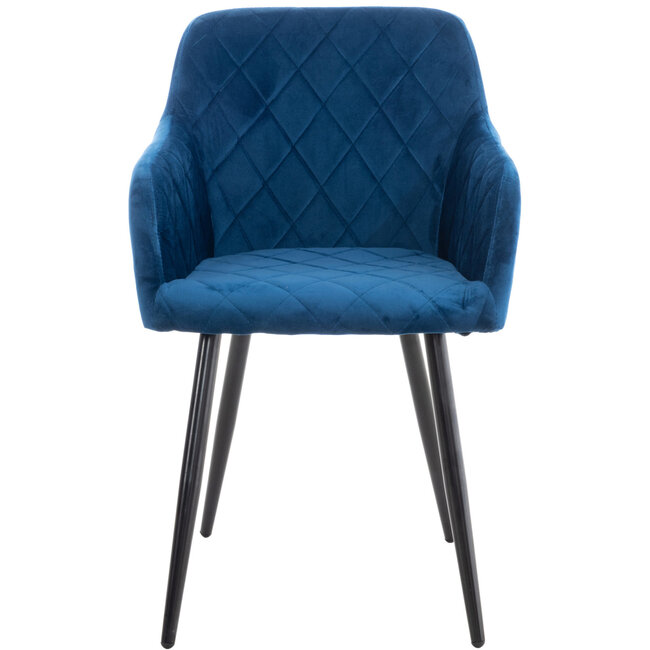 Esszimmerstuhl Shila Samt Blau