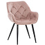 CLP Stuhl Tanna Samt Pink