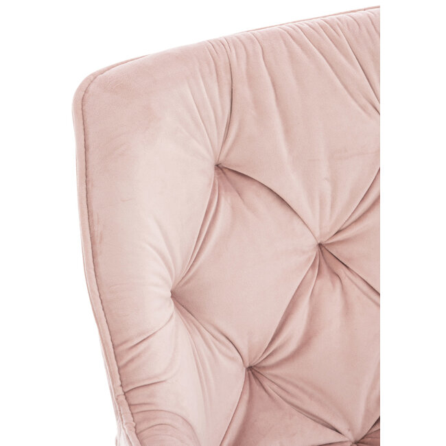 Stuhl Tanna Samt Pink