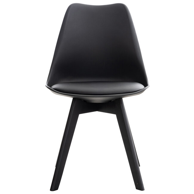 4er Set Stuhl Linares Kunststoff Schwarz