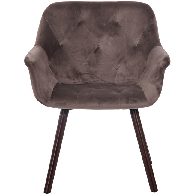 Esszimmerstuhl Cassidy Samt braun