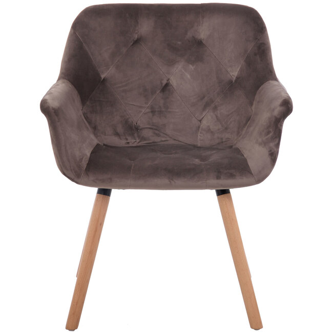 Esszimmerstuhl Cassidy Samt braun