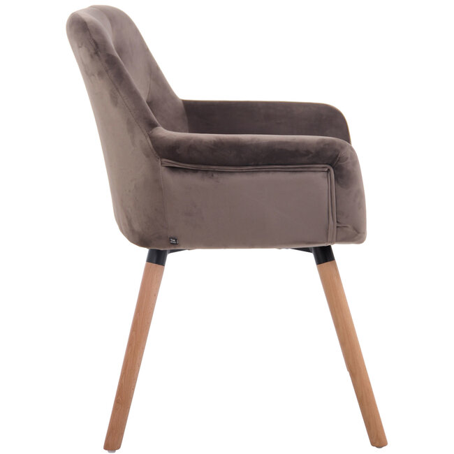 Esszimmerstuhl Cassidy Samt braun