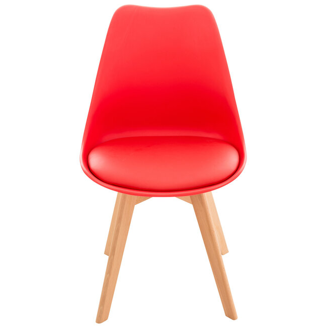 4er Set Stuhl Linares Kunststoff rot