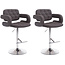 CLP 2er Set Barhocker Dublin Stoff grau