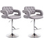 CLP 2er Set Barhocker Dublin Stoff grau