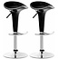 CLP 2er Set Barhocker Saddle Kunststoff  schwarz