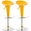 CLP 2er Set Barhocker Saddle Kunststoff gelb